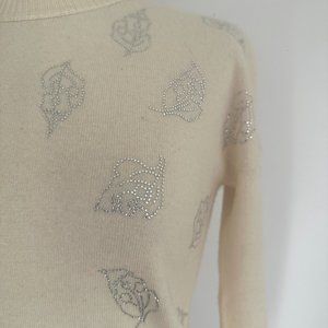 Zadig & Voltaire GABY LEAVES wool & cashmere blend sweater WOMEN SZ XS NWT $435